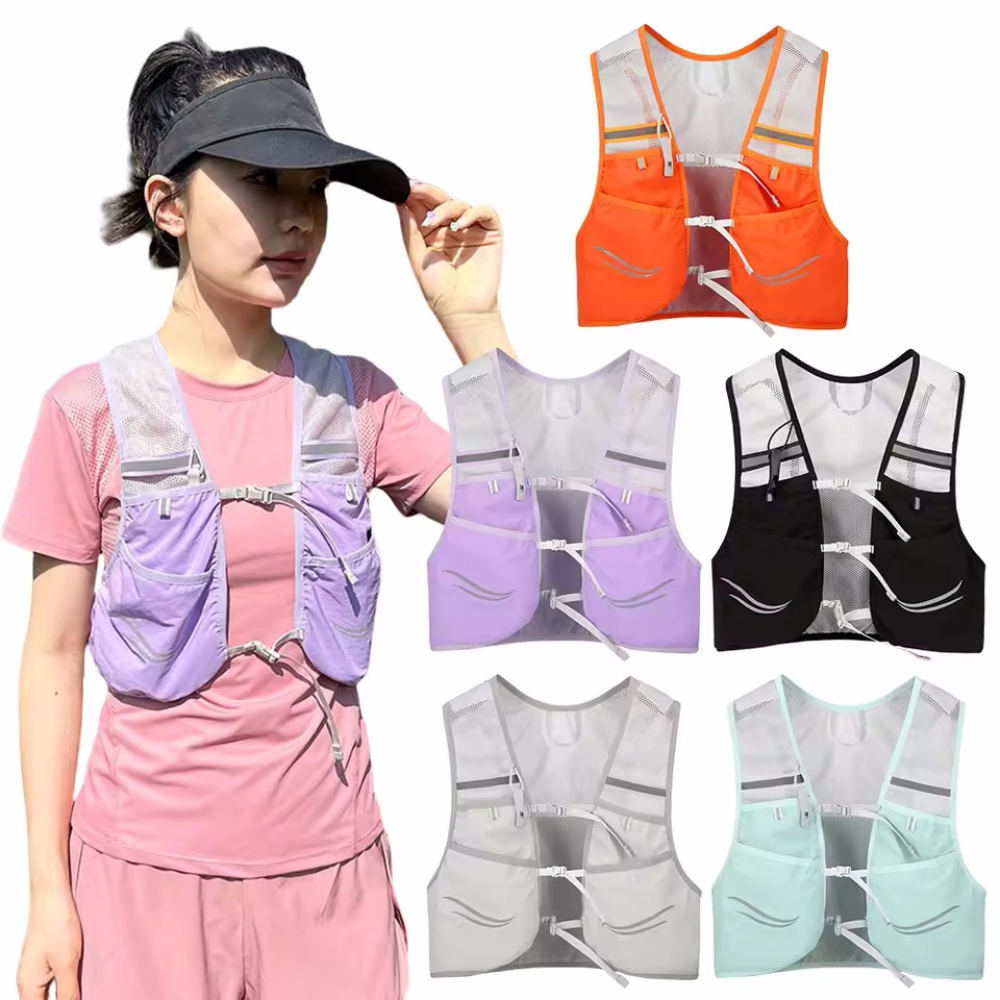 Hydration Vest - Gilet de course réfléchissant, sac de
