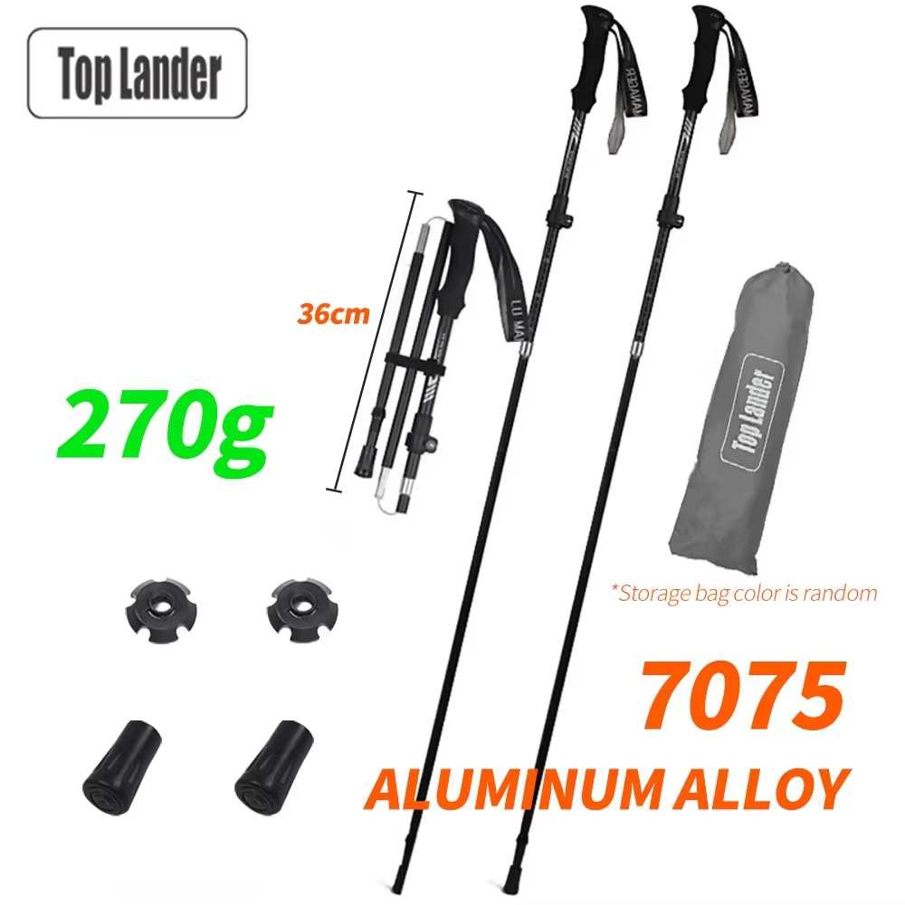 Trekking Pole Carbon - Bâton de randonnée pliable en aluminium