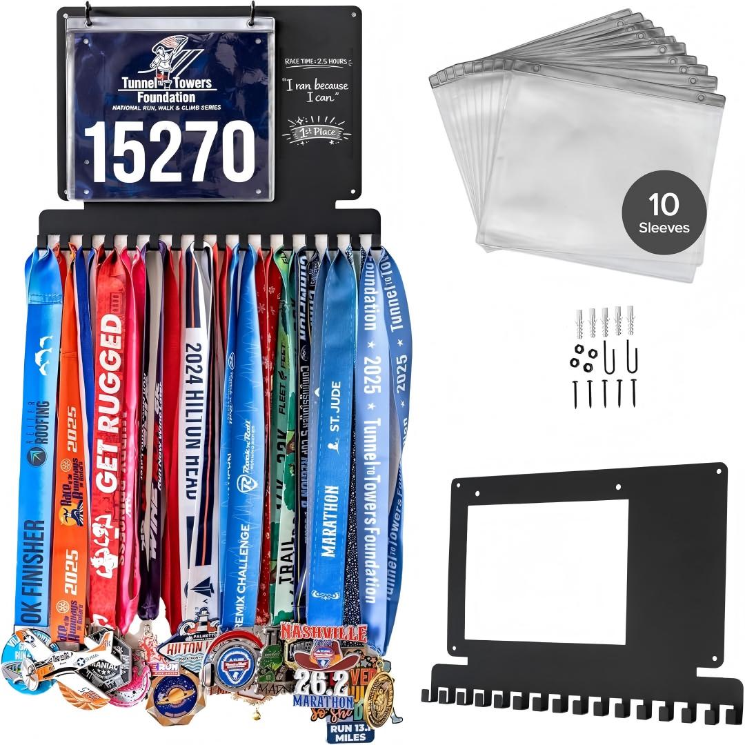 Race Bib - Support mural pour médailles de course,