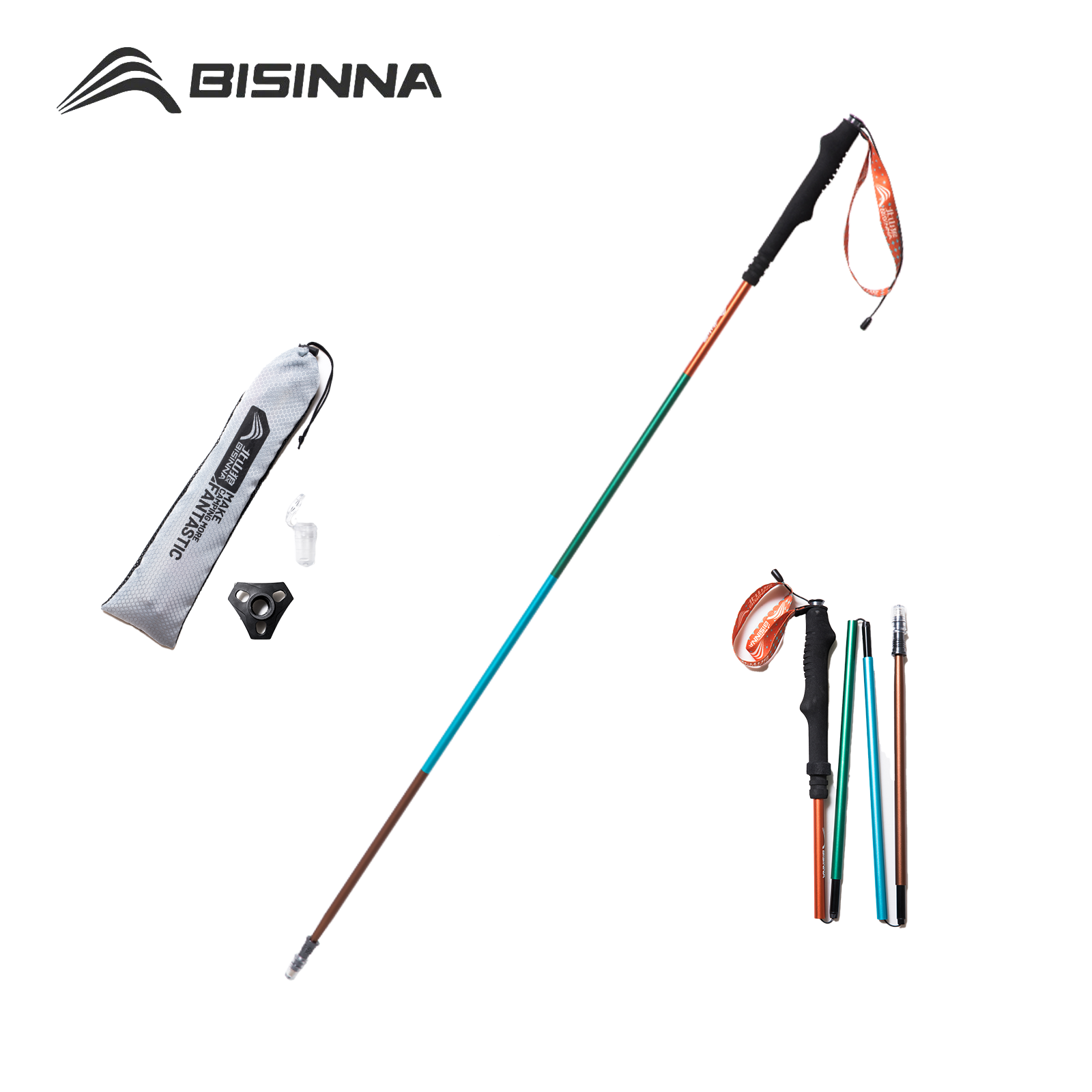 Trekking Pole Carbon - BISINNA Lot de 2 bâtons de