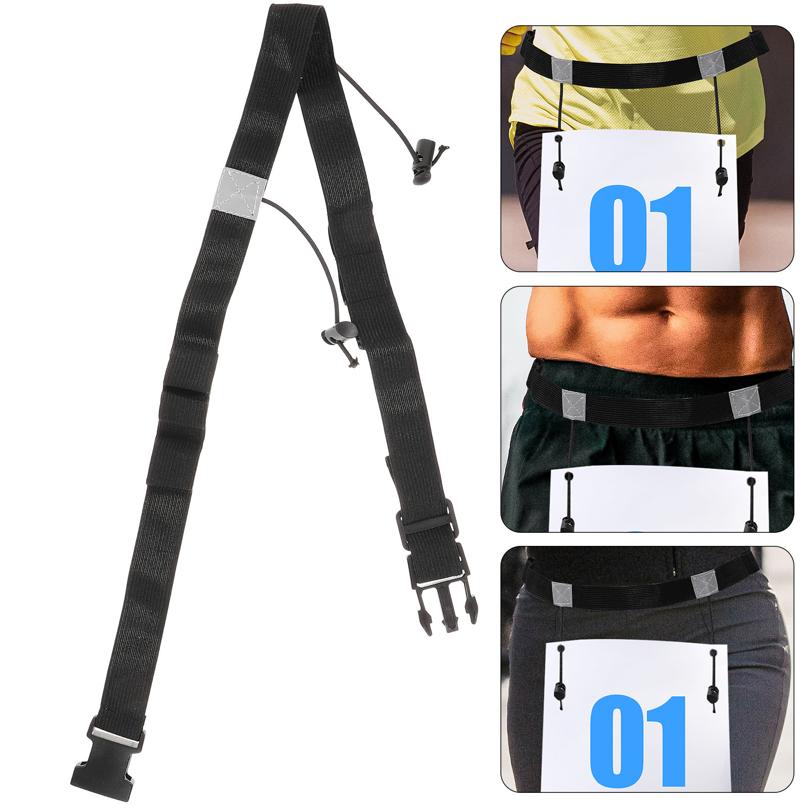 Race Bib - 2 pièces, ceinture porte-numéro de course