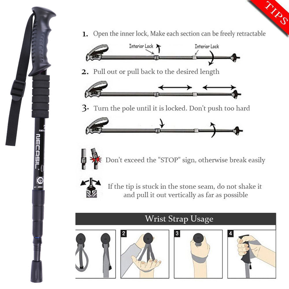 Lot de 2 bâtons de trekking, b - Trekking Pole Carbon avis et prix