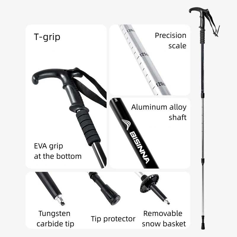 BISINNA 2 bâtons de marche tél - Trekking Pole Carbon avis et prix